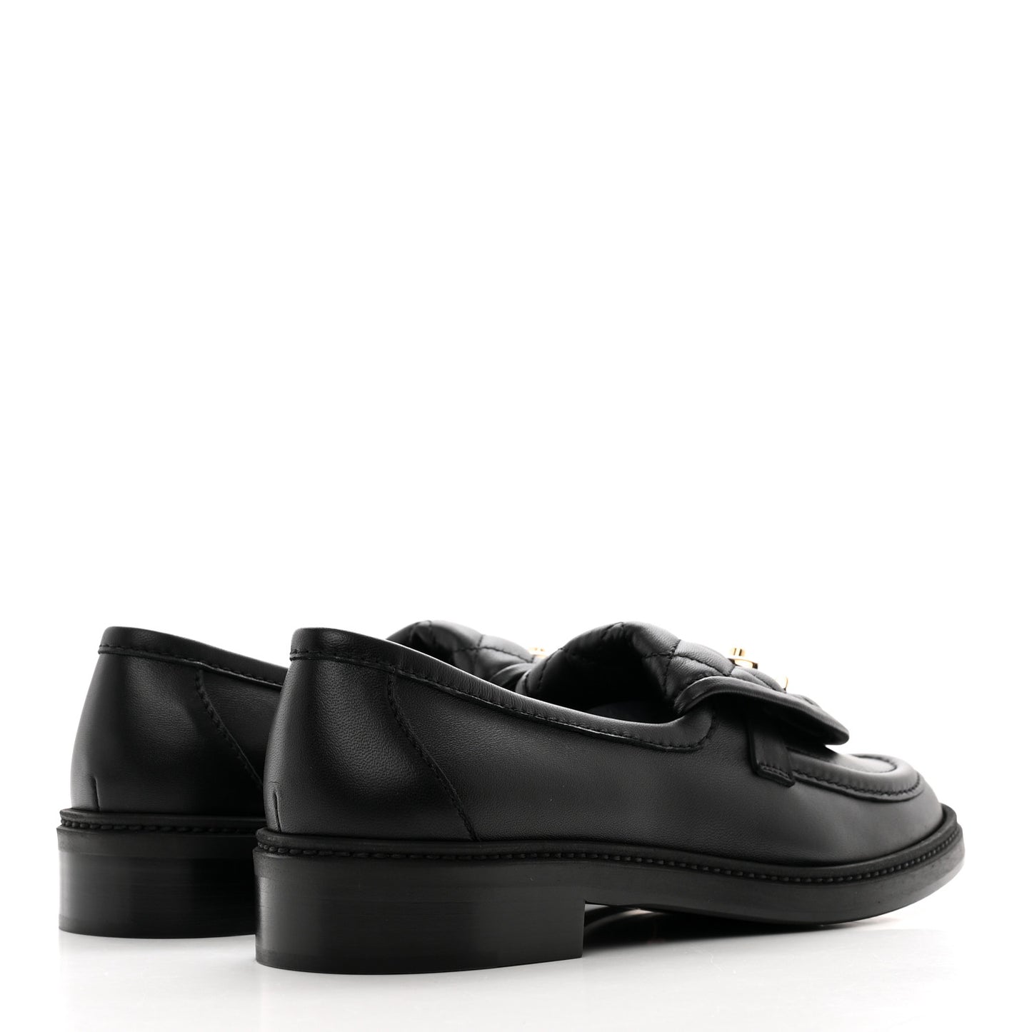 Lambskin Quilted CC Turnlock Loafers 39.5 Black