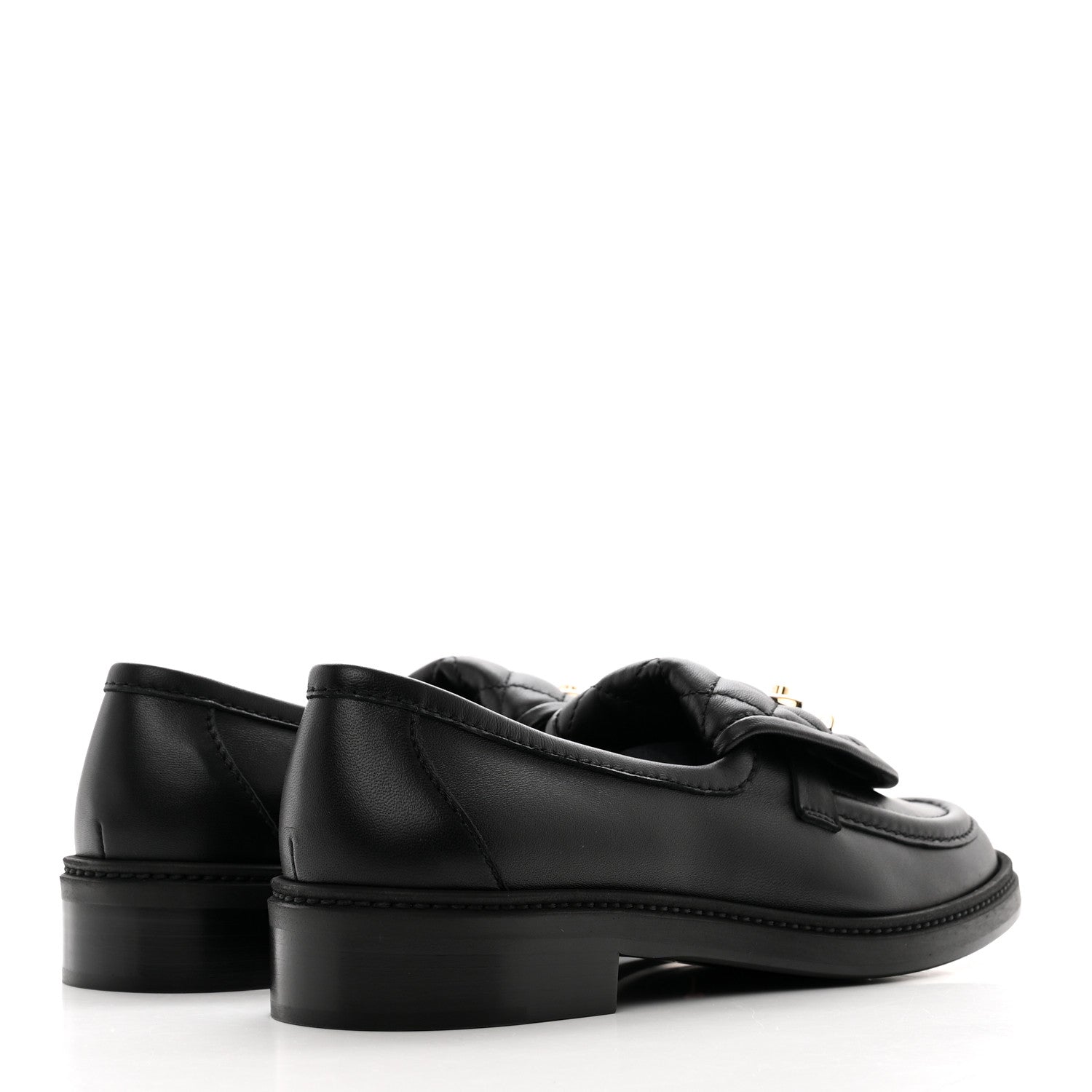 Chanel Lambskin Quilted CC Turnlock Loafers 39.5 Black 4 of 9
