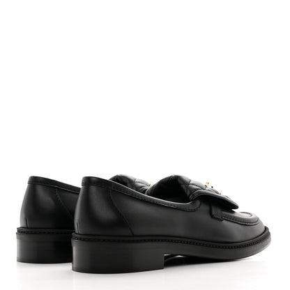 Chanel Lambskin Quilted CC Turnlock Loafers 39.5 Black 4 of 9
