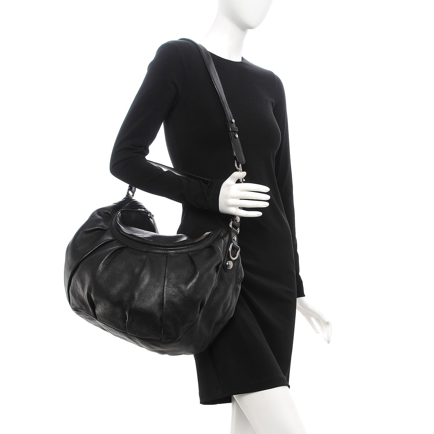 Gucci Guccissima Icon Bit Shoulder Bag Black 2 of 7