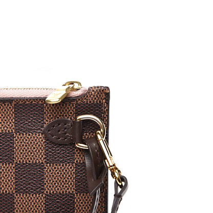 Louis Vuitton Damier Ebene Neverfull MM GM Pochette Rose Ballerine 8 of 11
