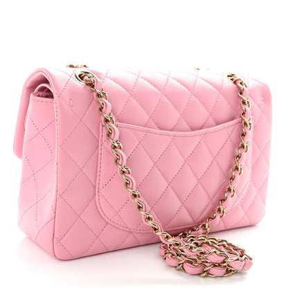 Chanel Lambskin Quilted Small Double Flap Pink 3 of 10