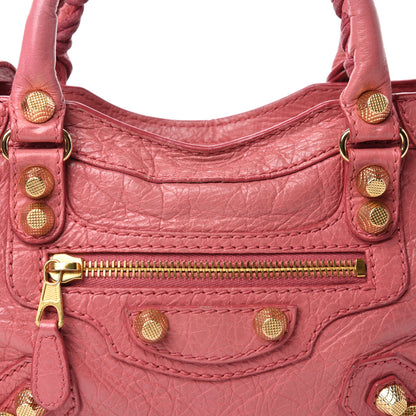 Balenciaga Agneau Giant 12 Gold Hardware Mini City Rose Bombon Raspberry 10 of 10