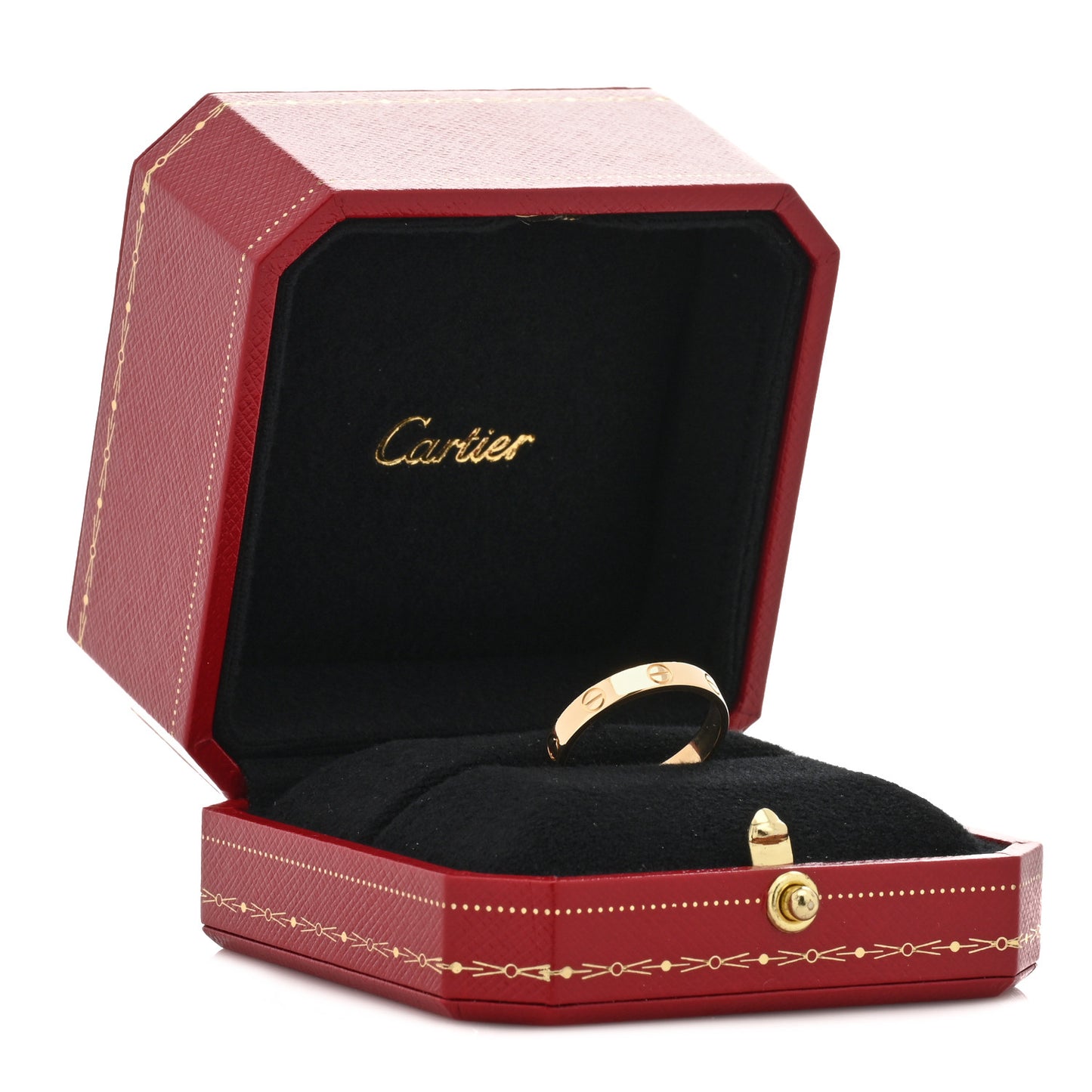 18K Yellow Gold 3.5mm LOVE Wedding Band Ring 58 8.25