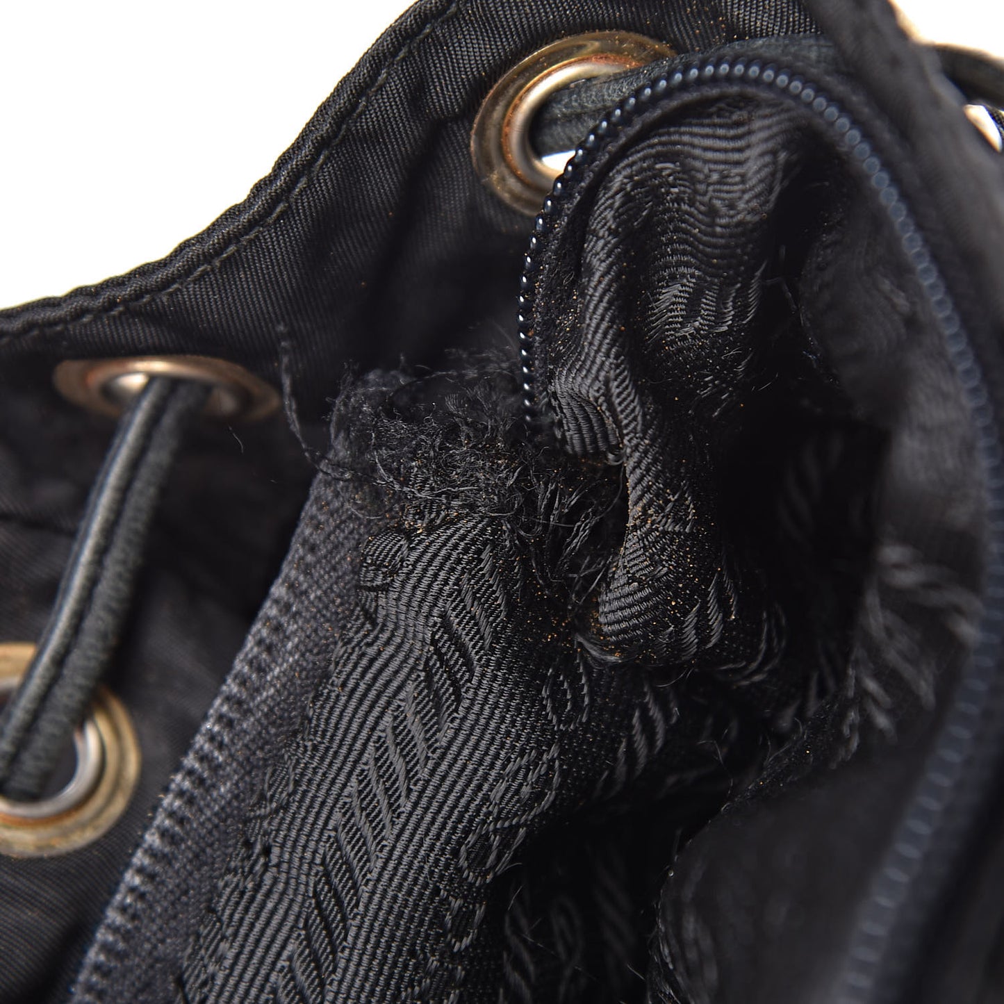Tessuto Nylon Vela Chain Backpack Black