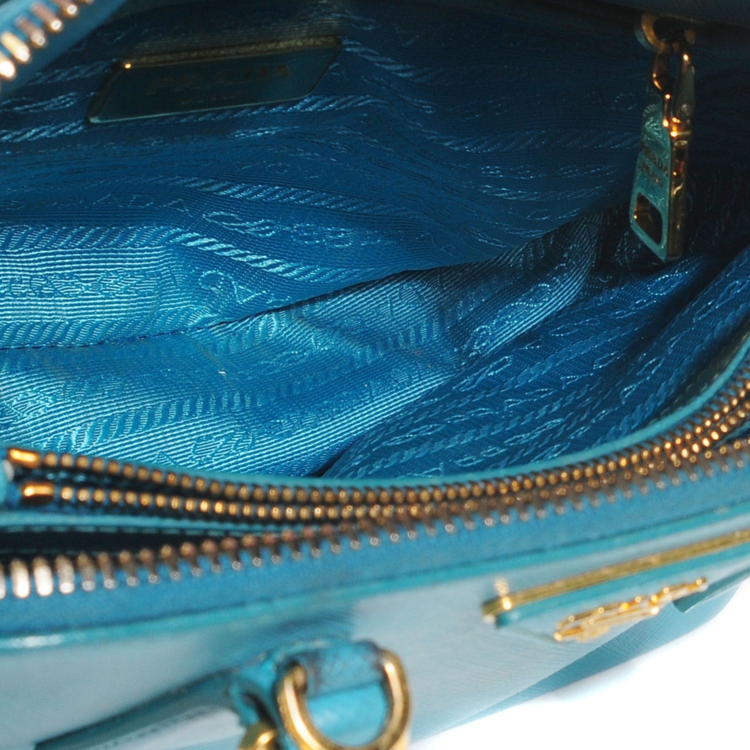 Prada Saffiano Lux Mini Promenade Tote Turchese 5 of 9