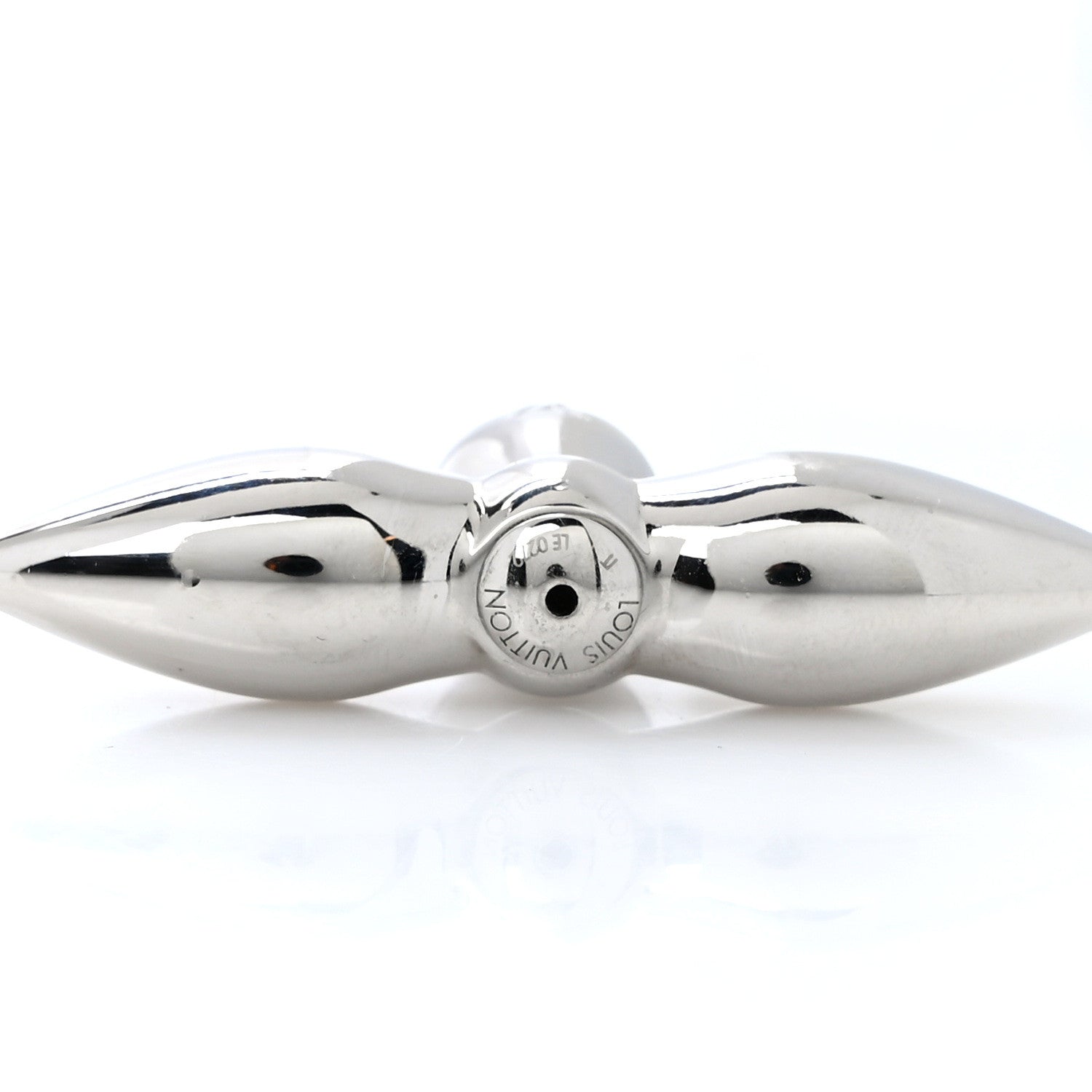 Louis Vuitton Metal Louisette Earrings Silver Gold 5 of 5