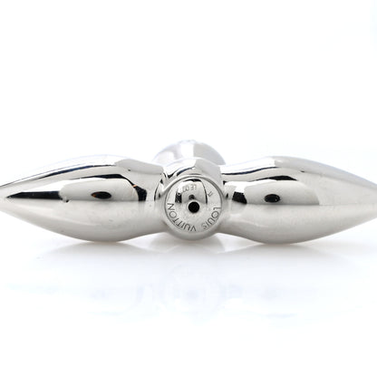 Louis Vuitton Metal Louisette Earrings Silver Gold 5 of 5