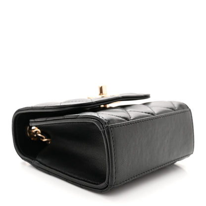 Chanel Lambskin Quilted Mini Trendy CC Chain Wallet Black 4 of 10