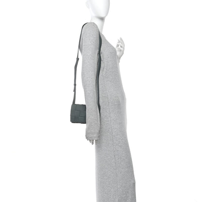 Bottega Veneta Lambskin Maxi Intrecciato Small Cassette Crossbody Bag Thunder 2 of 9
