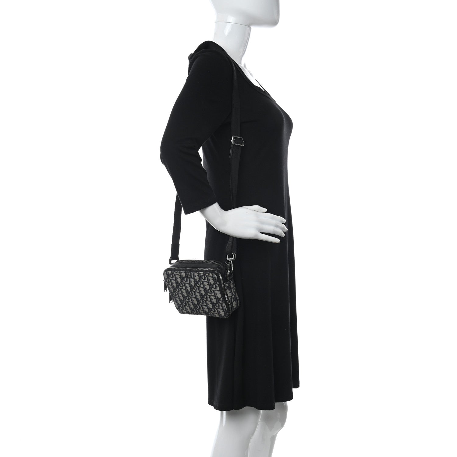 Christian Dior Oblique Pouch Navy Blue 2 of 17