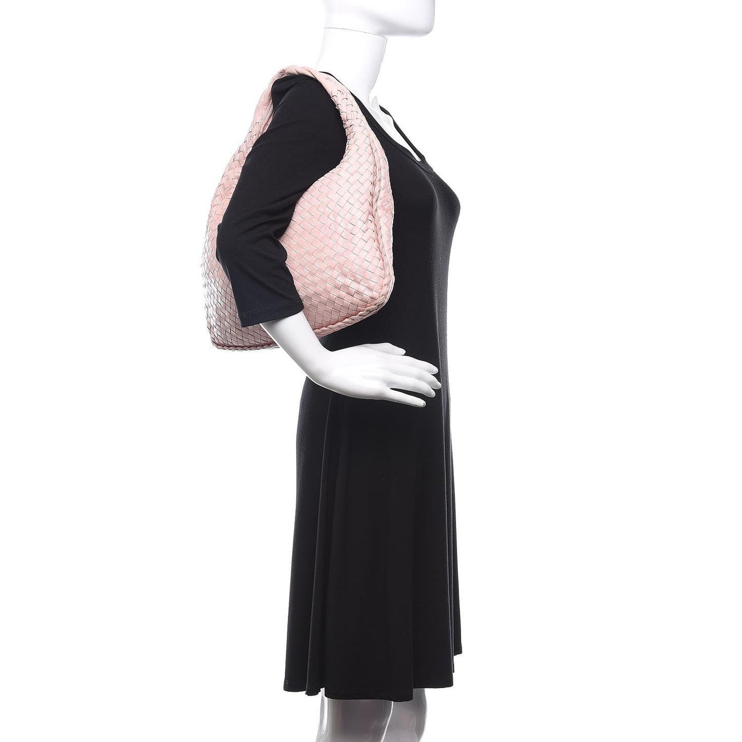 Nappa Intrecciato Medium Veneta Hobo Magnolia