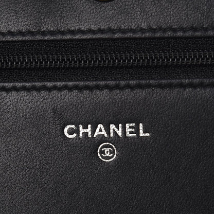 Chanel Lambskin Boy Wallet on Chain WOC So Black 6 of 9
