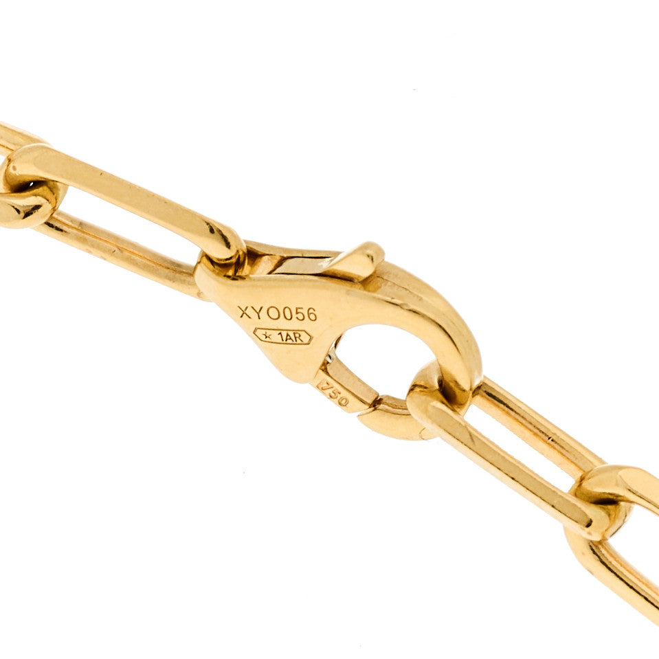 Cartier 18K Yellow Gold SM Santos De Cartier Link Necklace 4 of 6