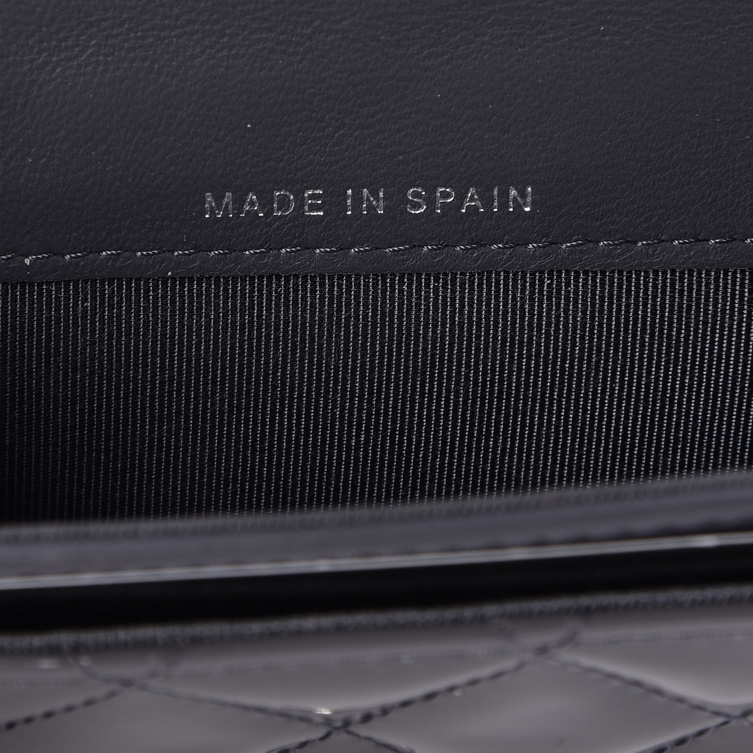 Chanel Patent Quilted Card Holder Dark Grey 7 of 9