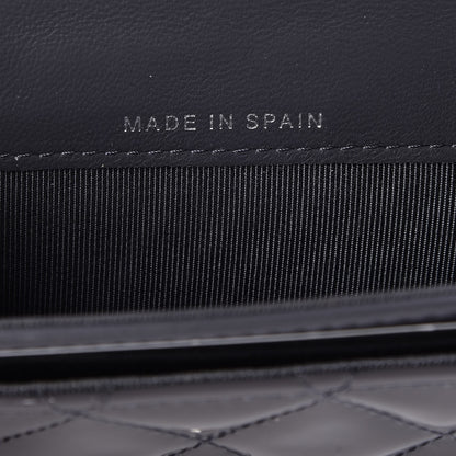 Chanel Patent Quilted Card Holder Dark Grey 7 of 9