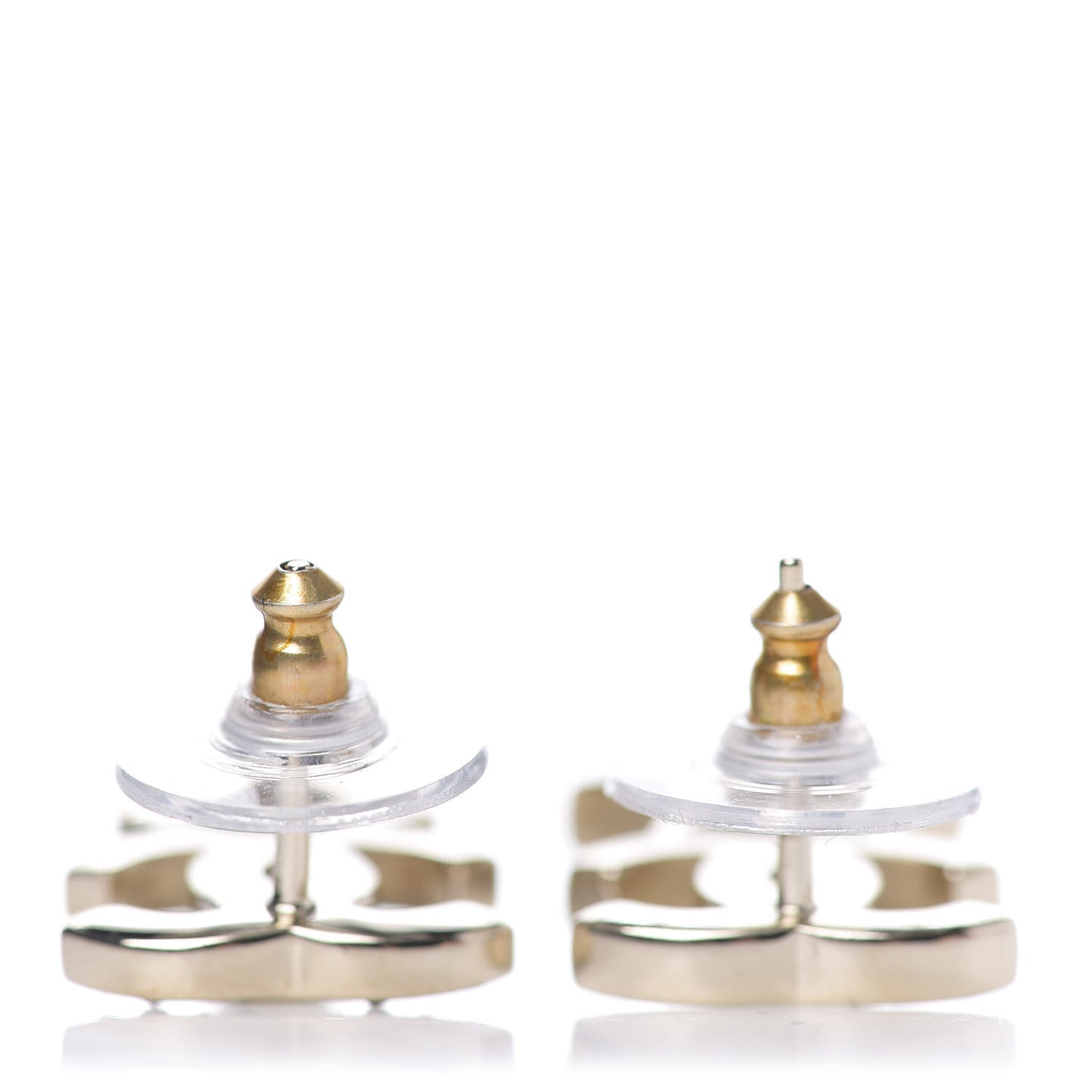 Crystal Pearl Charming Winter CC Star Heart Earrings Gold