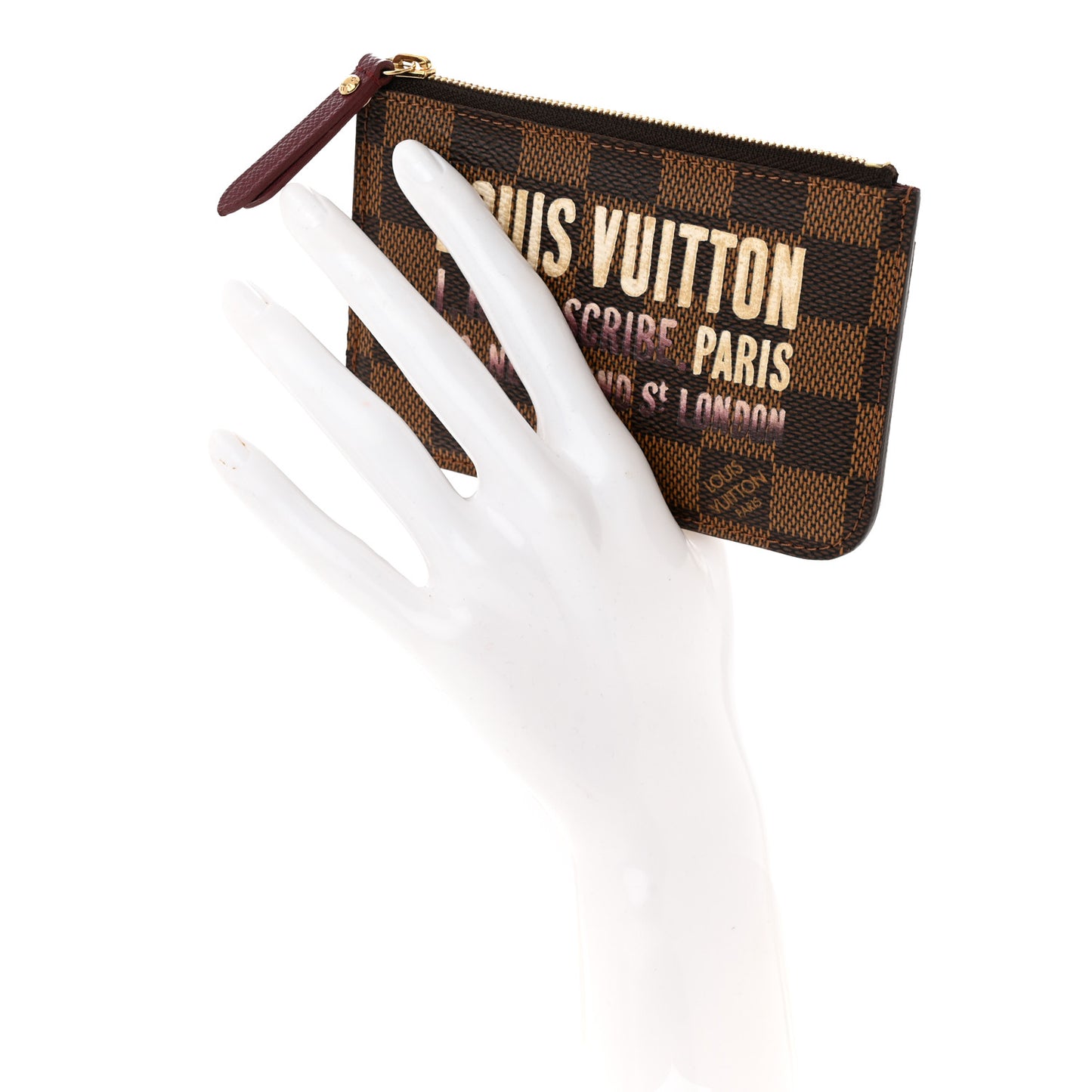Damier Ebene Scribe Affiche Key Pouch