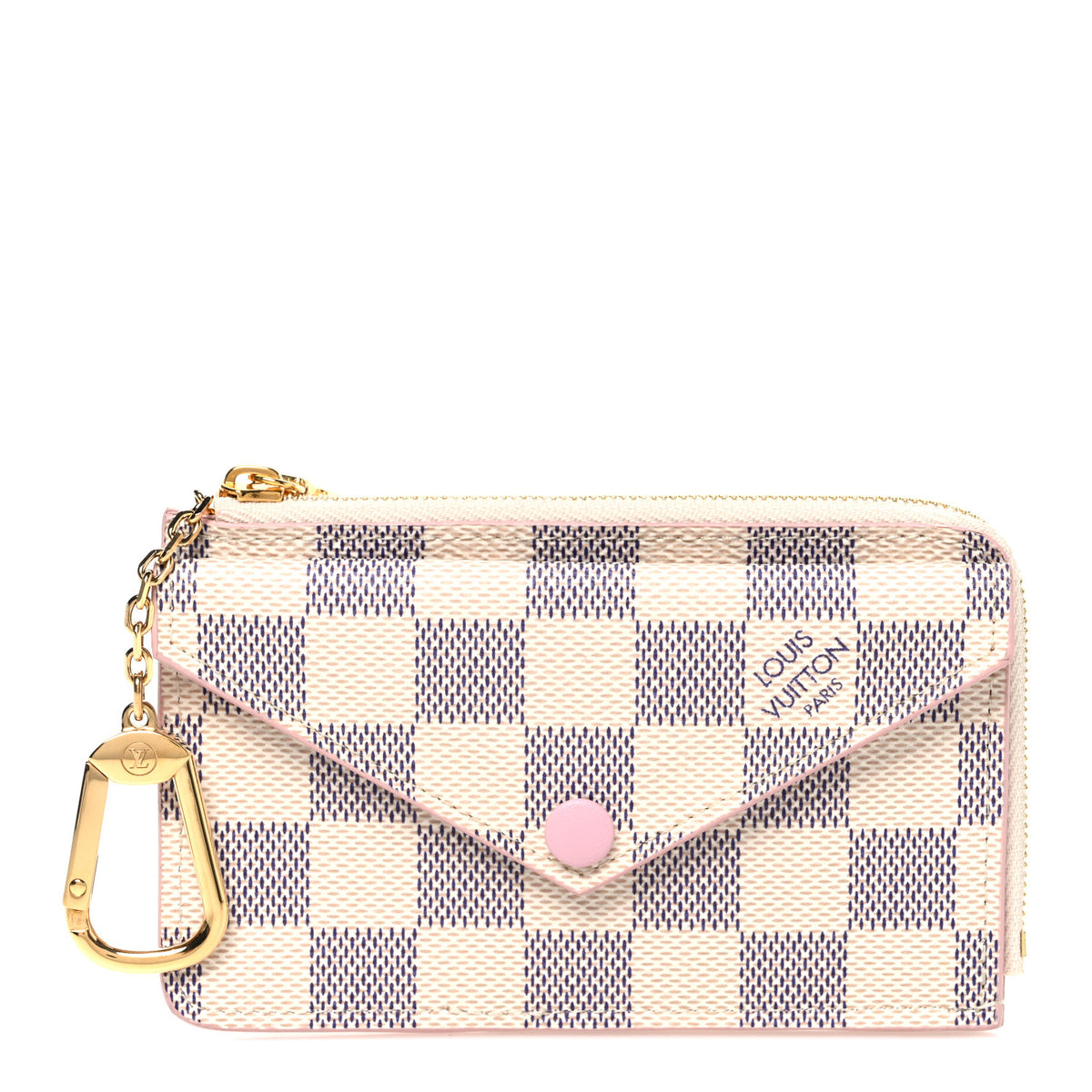 Louis Vuitton Damier Azur Recto Verso Card Holder Rose Ballerine 1 of 6