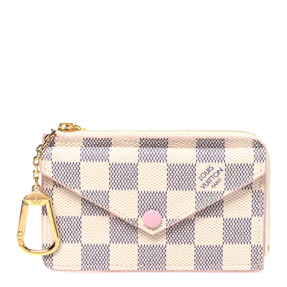 Louis Vuitton Damier Azur Recto Verso Card Holder Rose Ballerine 1 of 6