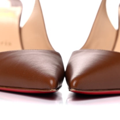 Christian Louboutin Nappa Clare Sling 80 Pumps 38 Cuoio 8 of 10