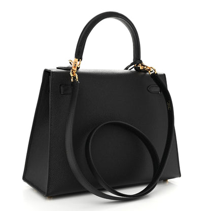 Hermes Epsom Kelly Sellier 25 Black 3 of 10