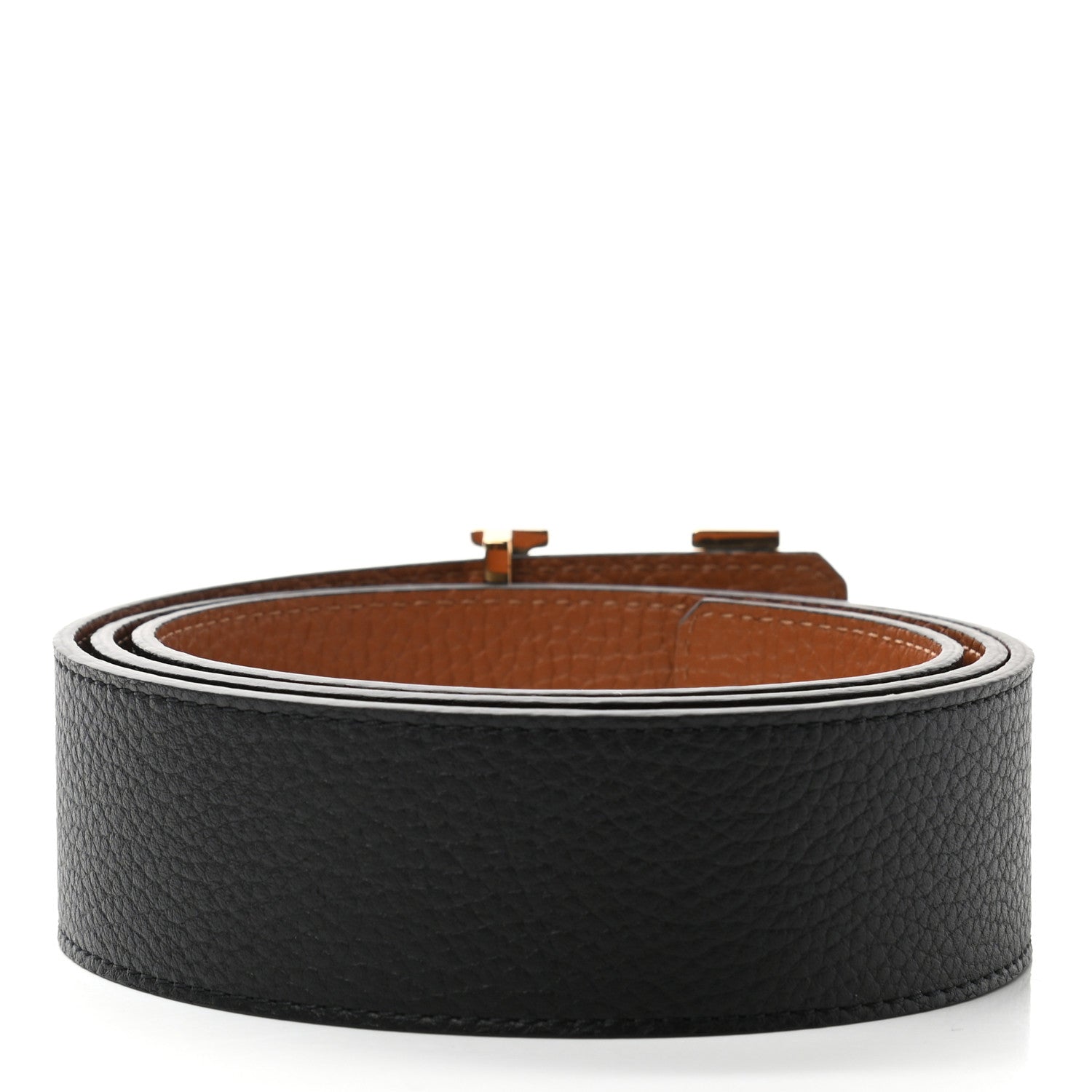 Louis Vuitton Taurillon Calfskin 30mm LV Initiales Reversible Belt 95 38 Black 2 of 5