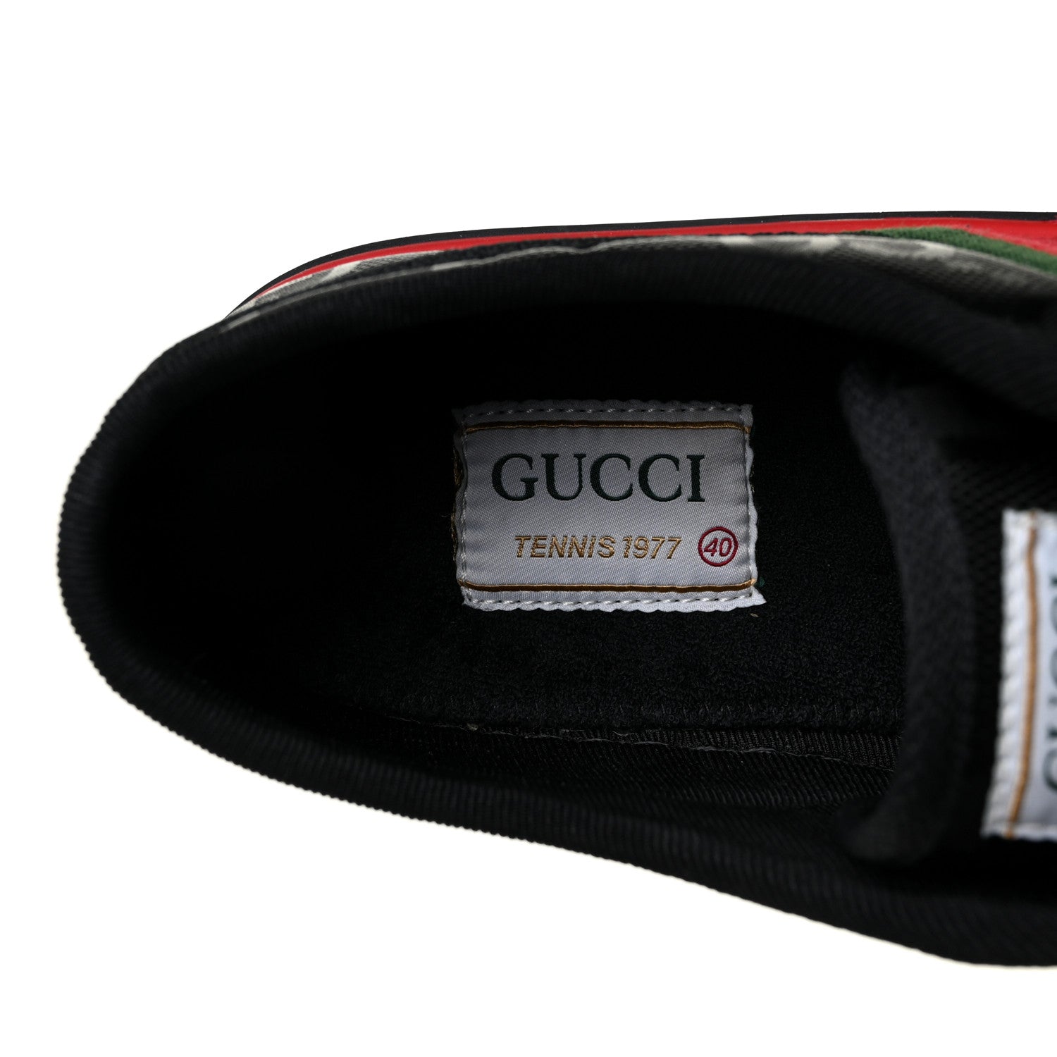 Gucci Econyl Nylon Web Monogram Off The Grid Womens 1977 Tennis Sneakers 40 Black 7 of 7