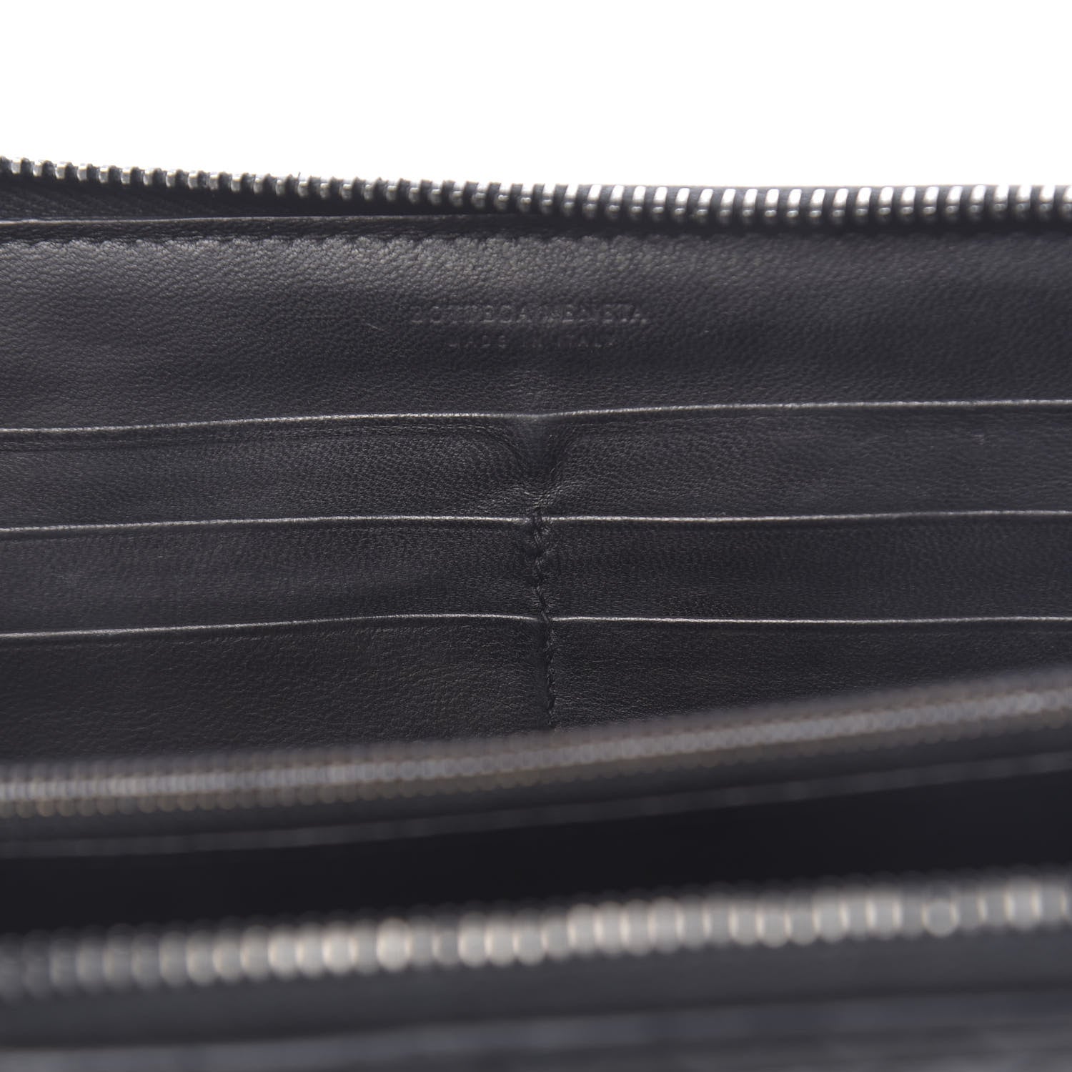 Bottega Veneta Nappa Intrecciato Zip Around Wallet Black 13 of 14