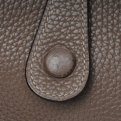 Hermes Taurillon Clemence Evelyne PM Etoupe 5 of 12