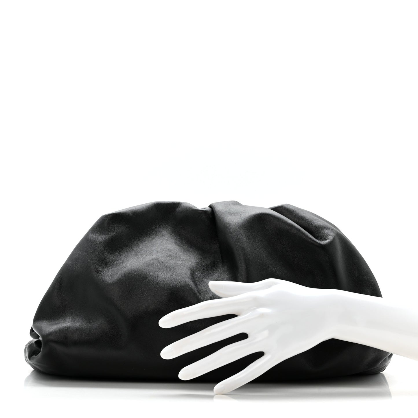 Smooth Butter Calf The Pouch Oversized Clutch Black