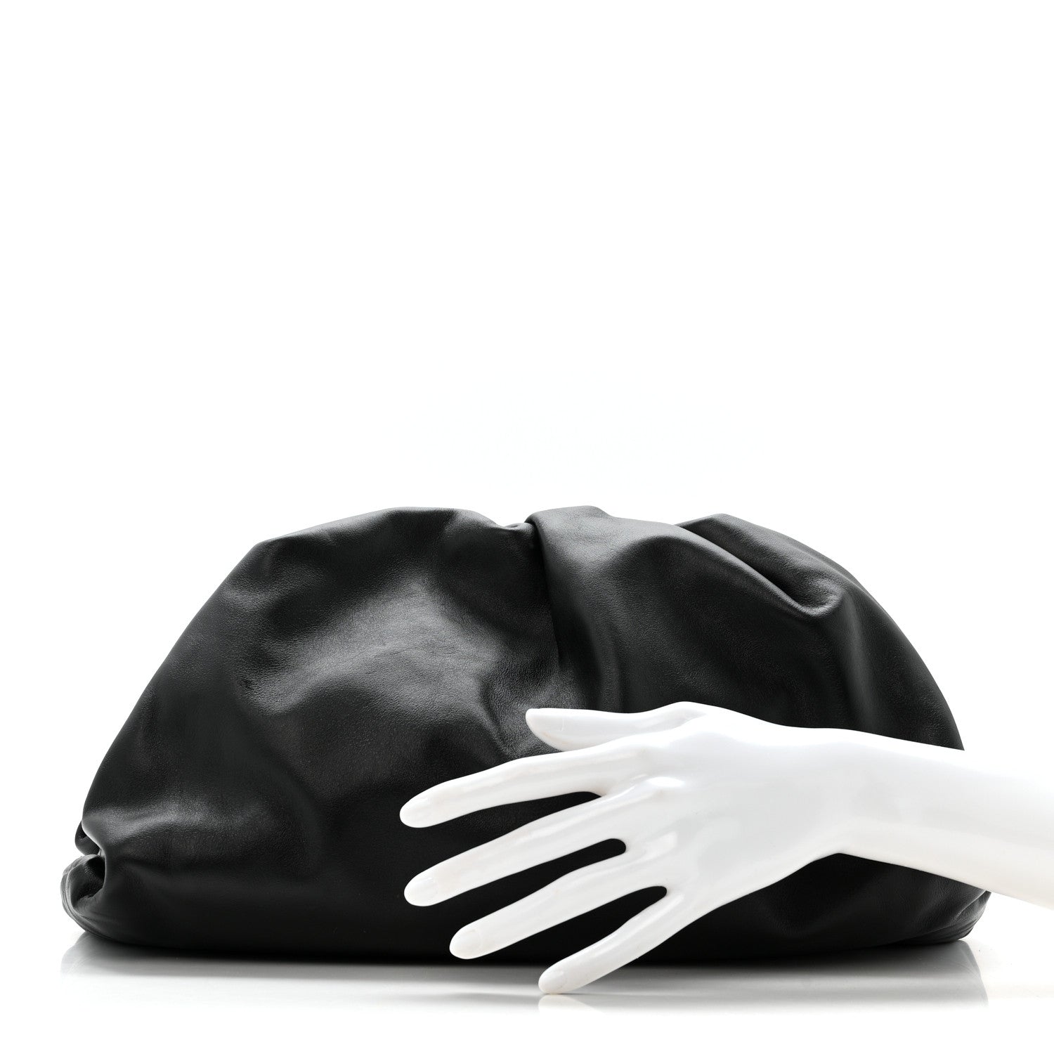 Bottega Veneta Smooth Butter Calf The Pouch Oversized Clutch Black 2 of 10