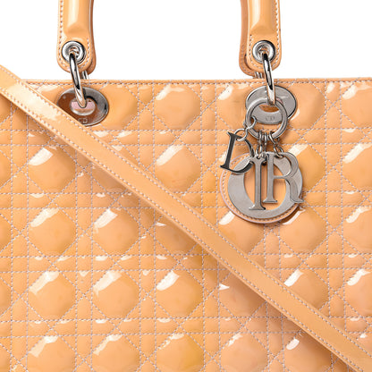 Christian Dior Patent Cannage Large Lady Dior Light Pink 7 of 15