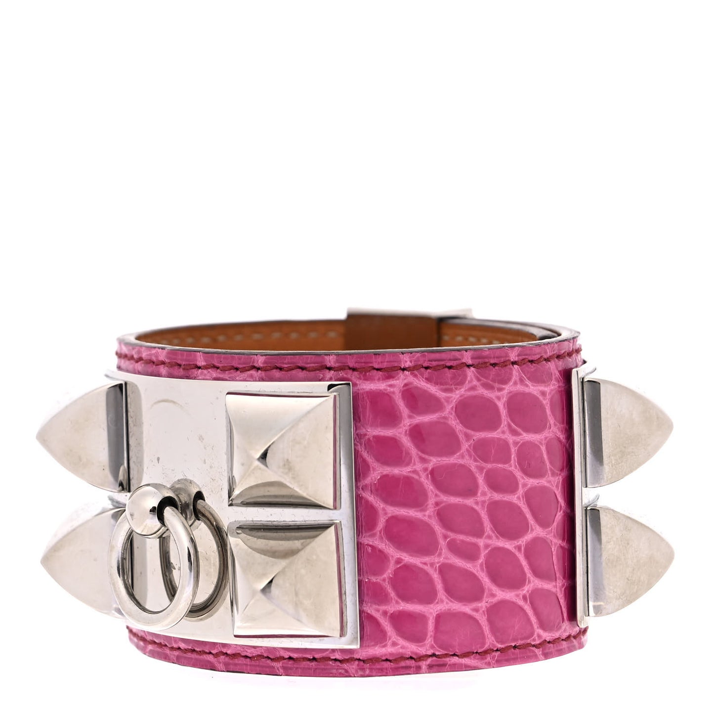 Shiny Alligator Collier De Chien CDC Bracelet S Rose Scheherazade