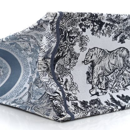 Christian Dior Gradient Canvas Embroidered Large Dioriviera Toile De Jouy Book Tote Blue 8 of 9