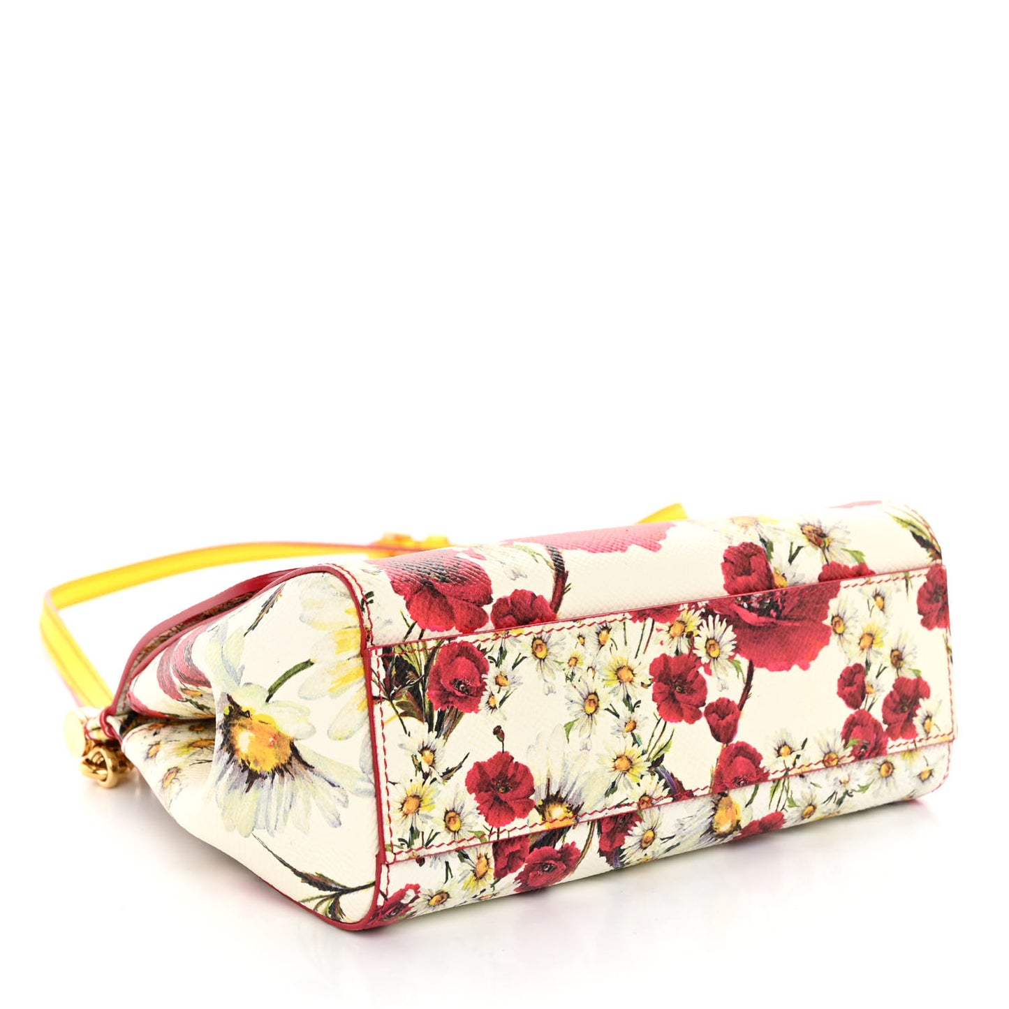 Dauphine Floral Print Small Miss Sicily Satchel White Multicolor