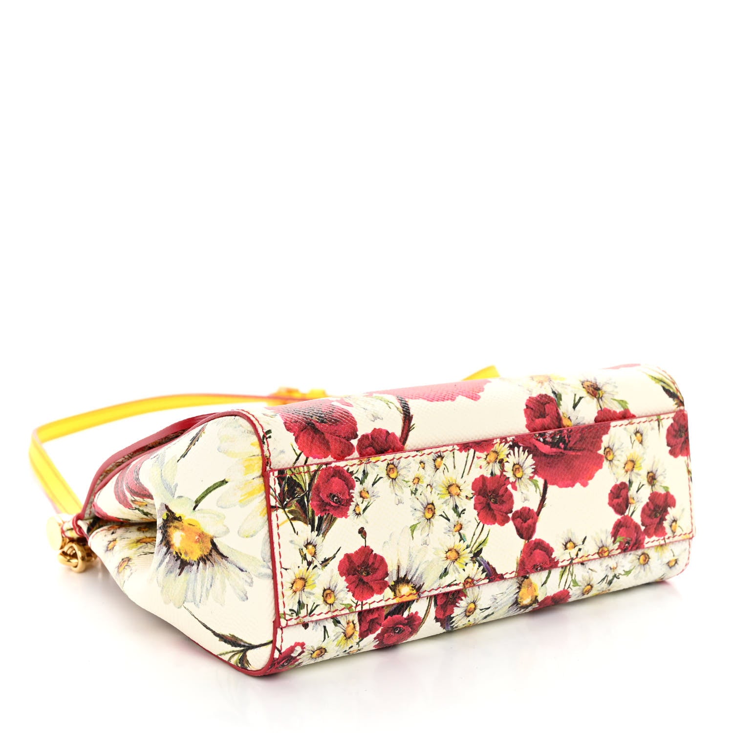 Dolce & Gabbana Dauphine Floral Print Small Miss Sicily Satchel White Multicolor 4 of 12