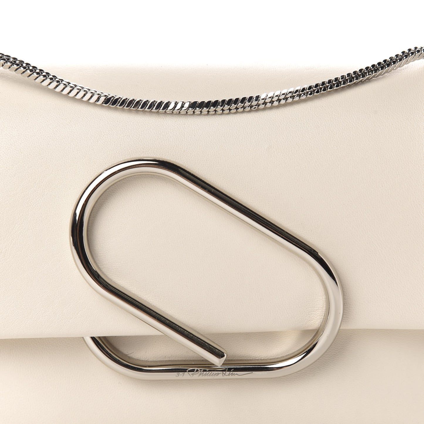 3.1 Calfskin Alix Soft Flap Clutch White
