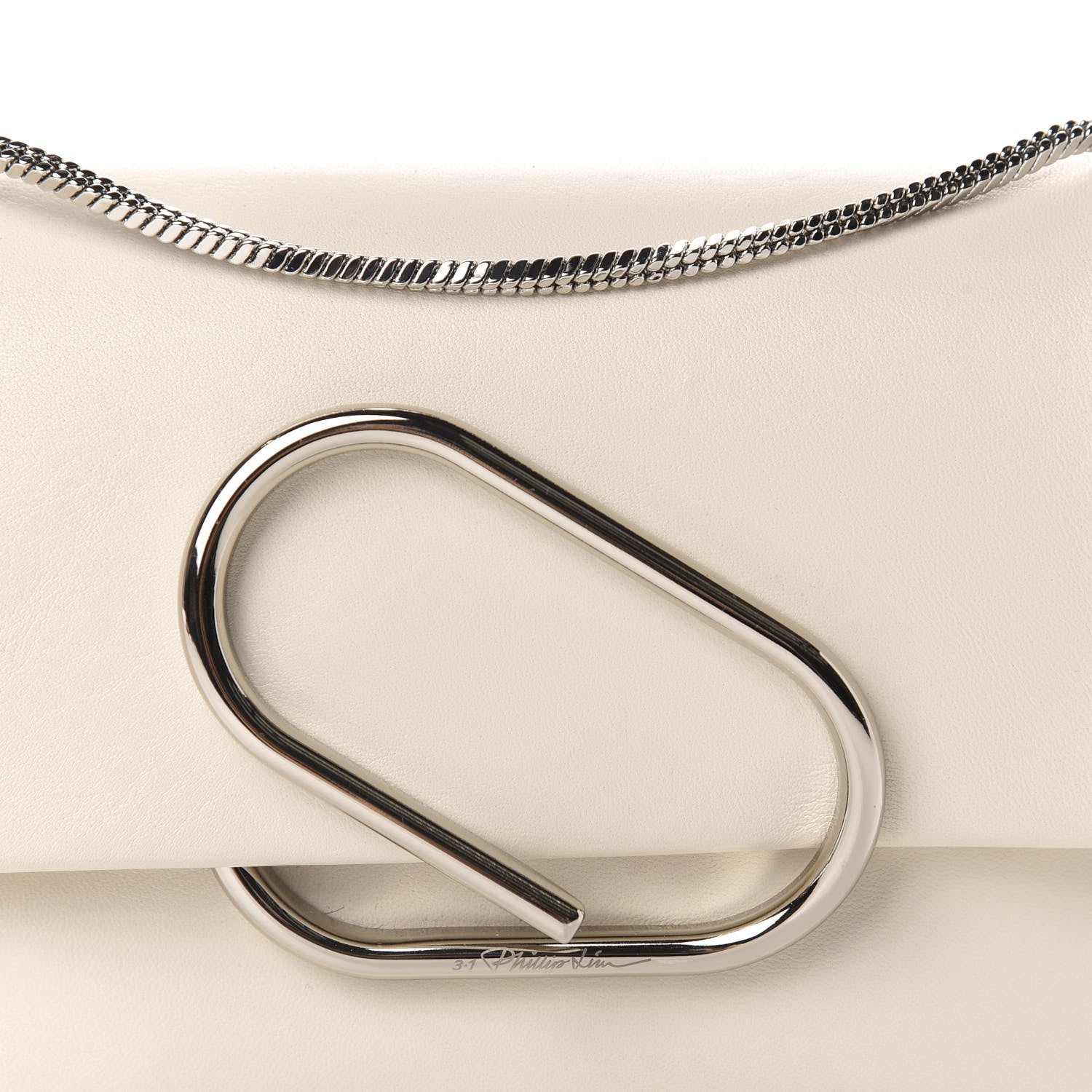 3.1 Phillip Lim 3.1 Calfskin Alix Soft Flap Clutch White 13 of 13