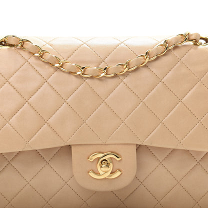 Chanel Lambskin Quilted Medium Double Flap Beige 12 of 12