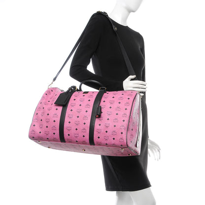 MCM Visetos Large Traveler Weekender Bag Pink 3 of 7