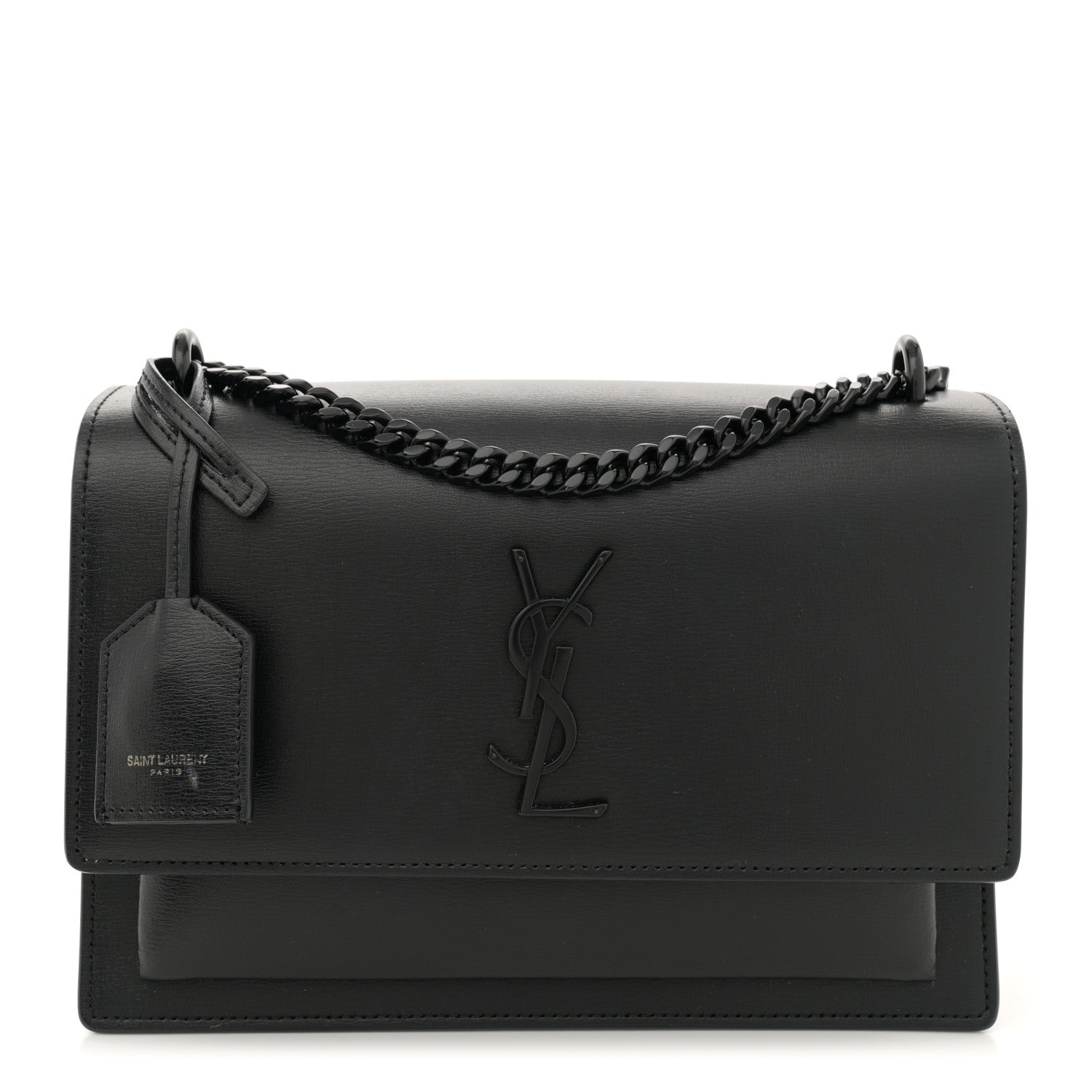 Saint Laurent Calfskin Medium Monogram Monochrome Sunset Black 1 of 14