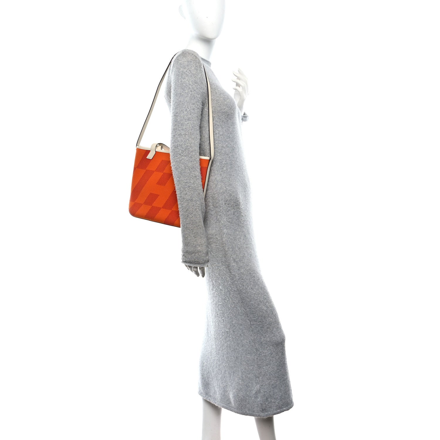 Hermes Swift Toile H Cabas H En Biais 27 Orange 2 of 11