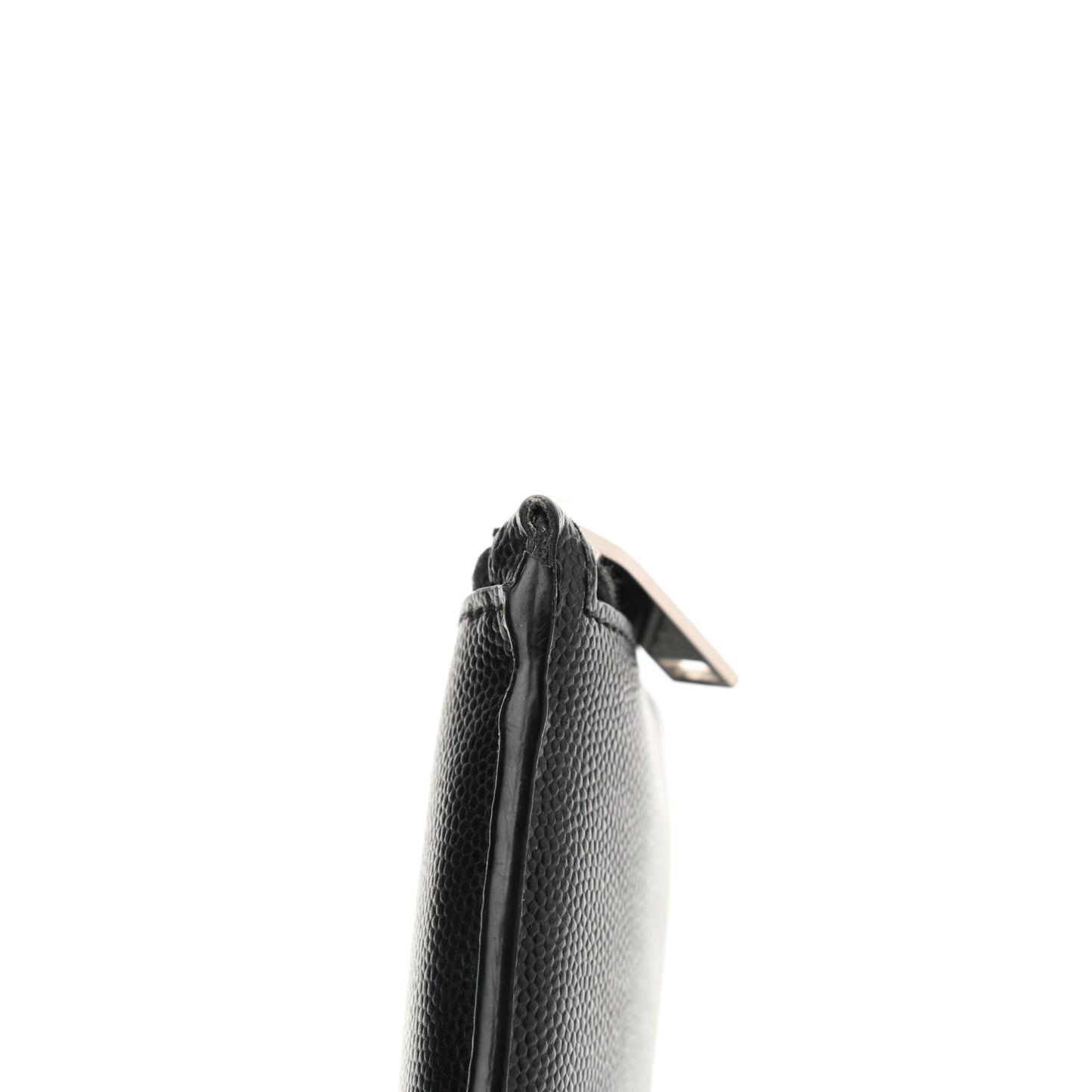 Calfskin Rider California Zipped Coin Pouch Wallet Black