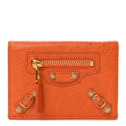 Balenciaga Agneau Giant 12 Gold Hardware Card Case Tangerine 1 of 6