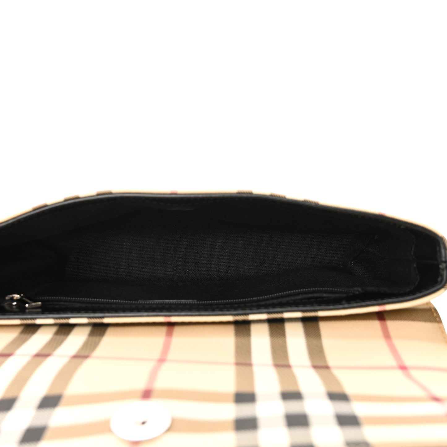 House Check Flap Shoulder Bag Black