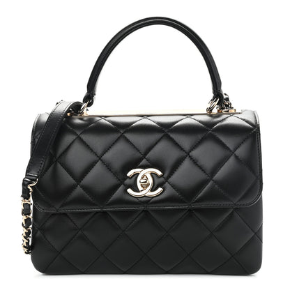 Chanel Lambskin Quilted Small Trendy CC Dual Handle Flap Bag Black 1 of 10