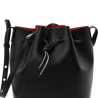 Mansur Gavriel Vegetable Tanned Calfskin Bucket Bag Black Flamma 9 of 11
