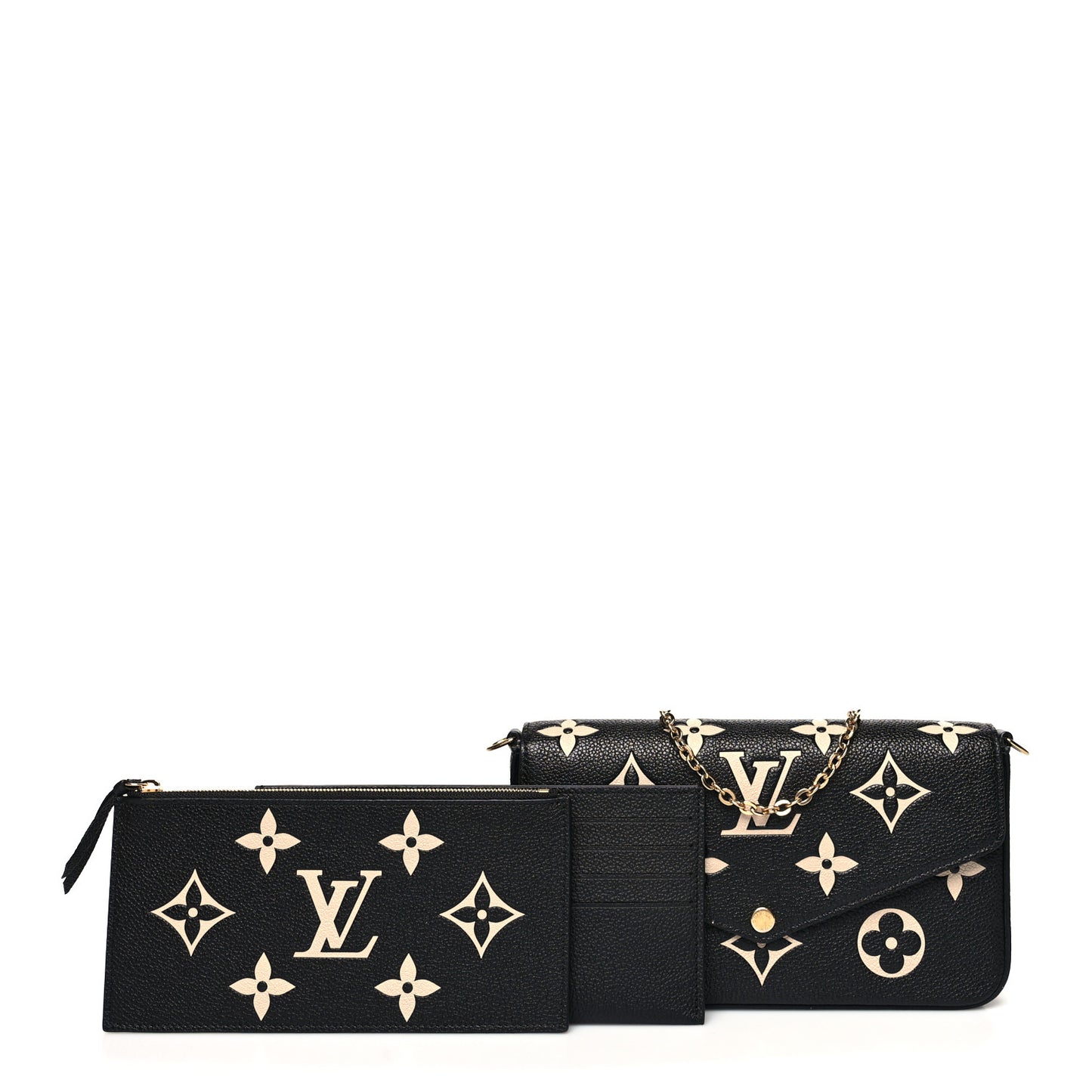 Empreinte Monogram Giant Felicie Pochette Black Beige