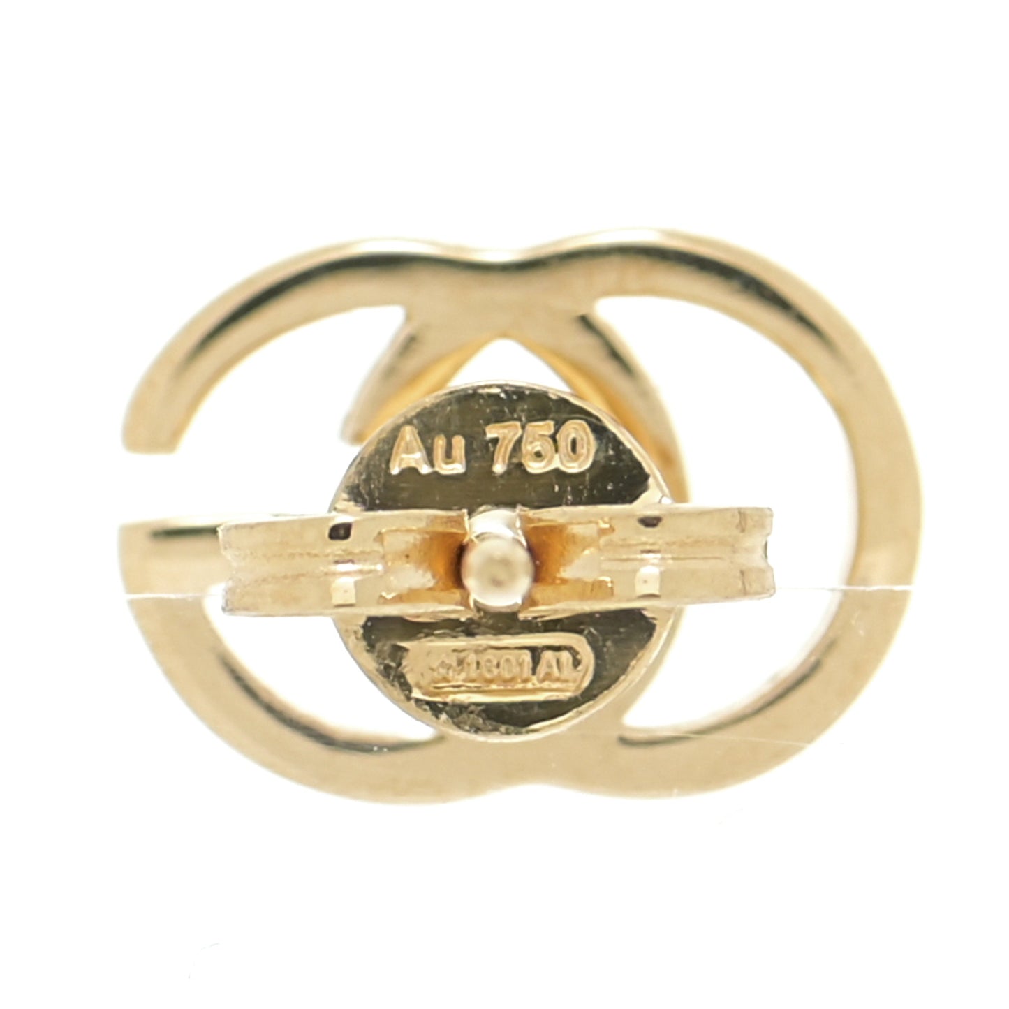 18K Yellow Gold GG Tissue Stud Earrings